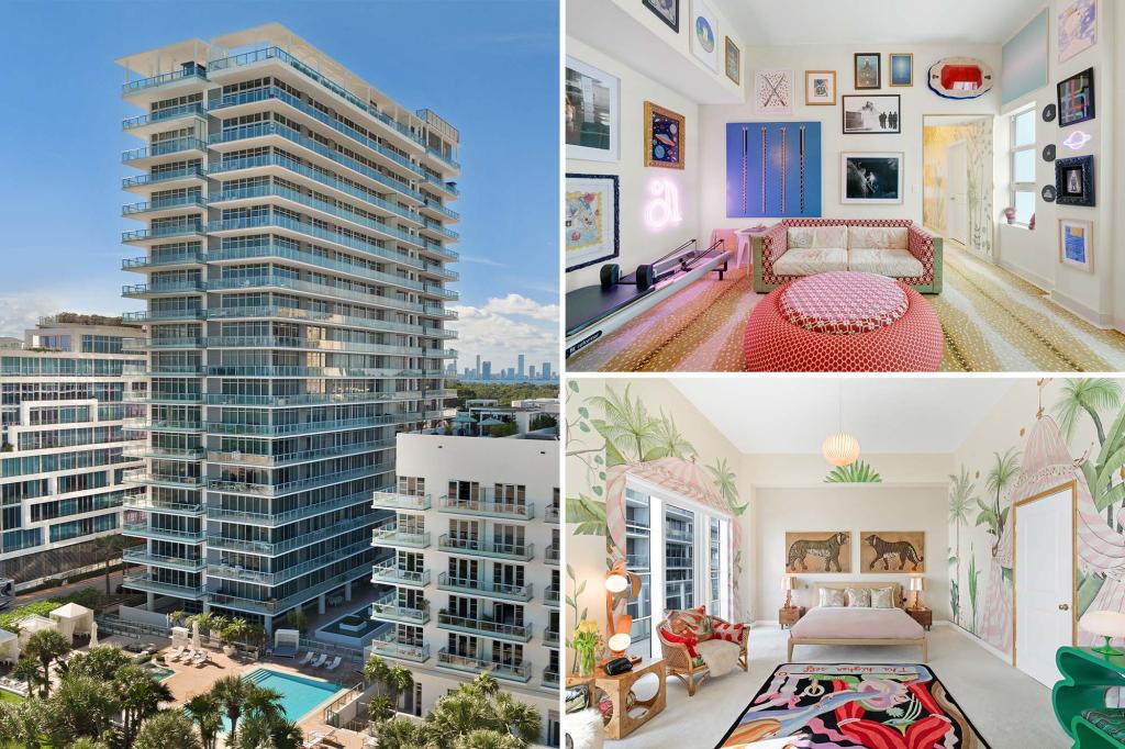 Art curator Ximena Caminos asks $7.7 million for colorful Miami Beach penthouse